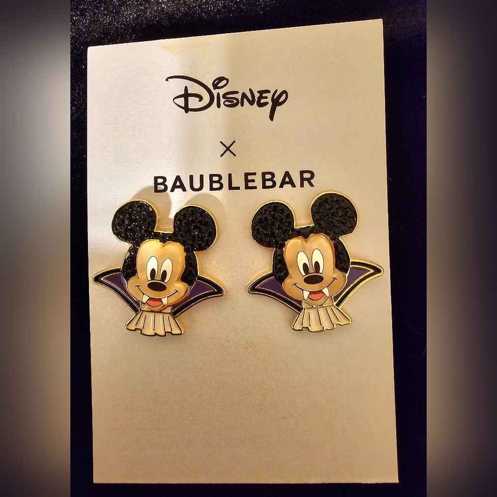 Baublebar Disney Vampire Mickey Mouse Earrings NWT